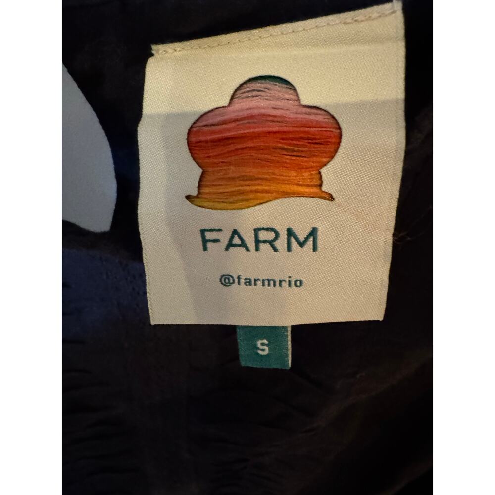 FARM Rio Pintuck & Lace Black Cotton Dress - Size Small - Picture 5 of 6